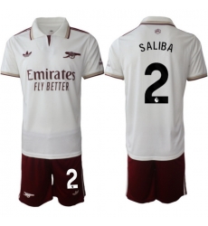 Men Arsenal 2026 Soccer Jerseys White #2 SALIBA