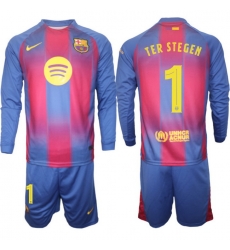 Men FC Barcelona 2026 Soccer Jerseys Red Long #1 TER STEGEN (2) Men FC Barcelona 2026 Soccer Jerseys Red Long #1 TER STEGEN (2)