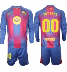 Men FC Barcelona 2026 Soccer Jerseys Red Long CUSTOM (2) Men FC Barcelona 2026 Soccer Jerseys Red Long CUSTOM (2)