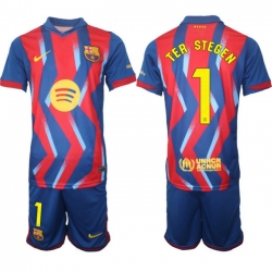 Men FC Barcelona 2026 Soccer Jerseys RedBlue #1 TER STEGEN