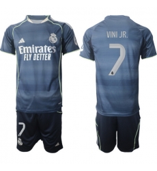 Men Real Madrid 2026 Soccer Jerseys DarkBlue #7 VINI JR.