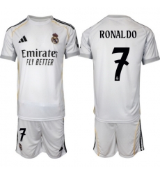 Men Real Madrid 2026 Soccer Jerseys White #7 RONALDO (2)