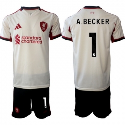 Men Liverpool 2026 Soccer Jerseys Beige #1 A.BECKER