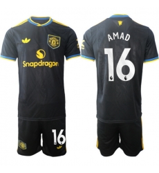 Men Manchester United 2026 Soccer Jerseys Black #16 AMAD