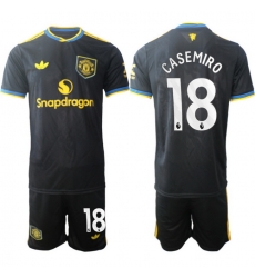 Men Manchester United 2026 Soccer Jerseys Black #18 CASEMIRO