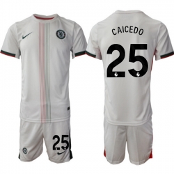 Men Chelsea 2026 Soccer Jerseys White #25 CAICEDO