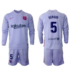 Men Barcelona Long Sleeve Soccer Jerseys 555