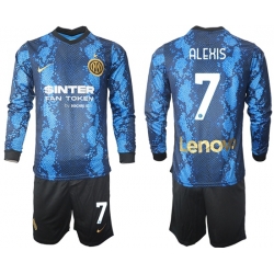 Men Inter Milan Long Sleeve Soccer Jerseys 516