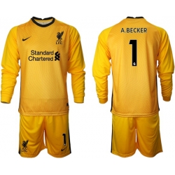 Men Liverpool Long Sleeve Soccer Jerseys 527