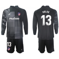 Men Atletico de Madrid Long Sleeve Soccer Jerseys 502