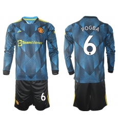 Men Manchester United Long Sleeve Soccer Jerseys 556