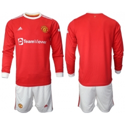 Men Manchester United Long Sleeve Soccer Jerseys 559