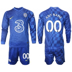 Men Chelsea Long Sleeve Soccer Jerseys 510 Customized