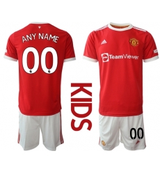 Kids Manchester United Soccer Jerseys 042 Customized