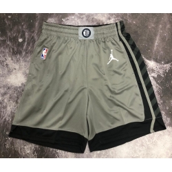 Men Brooklyn Nets Gray Shorts