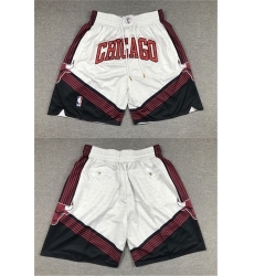 Men Chicago Bulls 2022 23 City Edition White Shorts 