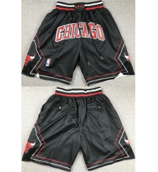 Men Chicago Bulls Black Shorts  28Run Small 29