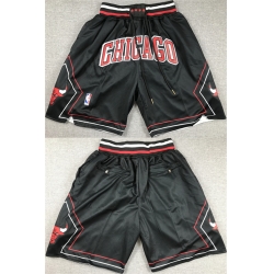 Men Chicago Bulls Black Shorts  28Run Small 29