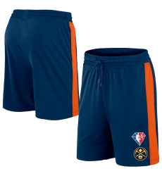 Men Denver Nuggets Navy Orange Shorts