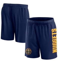 Men Denver Nuggets Navy Post Up Mesh Shorts 