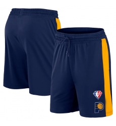 Men Indiana Pacers Navy Yellow Shorts