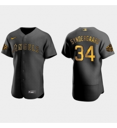 Men Los Angeles Angels Noah Syndergaard 2022 Mlb All Star Game Authentic Black Men Jersey