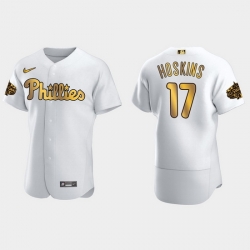 Men Philadelphia Phillies Rhys Hoskins 2022 Mlb All Star Game White Gold Men Jersey