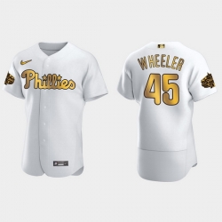 Men Philadelphia Phillies Zack Wheeler 2022 Mlb All Star Game White Gold Men Jersey