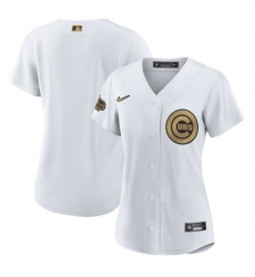 Women Chicago Cubs Blank 2022 All Star White Stitched Baseball Jersey 