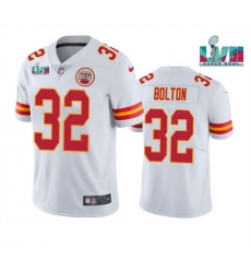 Men Women Youth Toddler Kansas City Chiefs 32 Nick Bolton White Super Bowl LVII Patch Vapor Untouchable Limited Stitched Jersey