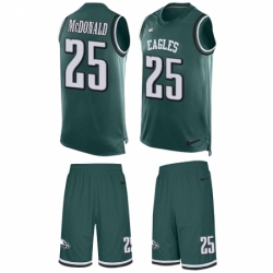 Men's Nike Philadelphia Eagles #25 Tommy McDonald Limited Midnight Green Tank Top Suit NFL Jersey