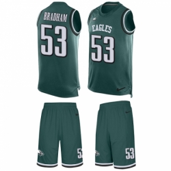 Men's Nike Philadelphia Eagles #53 Nigel Bradham Limited Midnight Green Tank Top Suit NFL Jersey