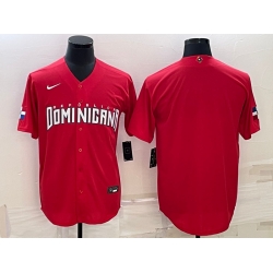 Men Dominican Republic Baseball Blank 2023 Red World Baseball Classic Stitched Jersey