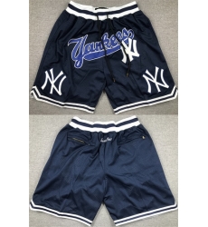 Men New Yok Yankees Navy Shorts