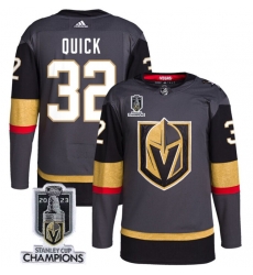 Men Women Youth Vegas Golden Knights #32 Jonathan Quick Gray 2023 Stanley Cup Champions Stitched Jersey