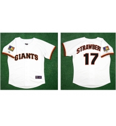 Men San Francisco #17 Darryl Strawberry White Stitched Jersey