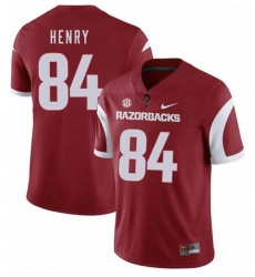 Men Arkansas Razorbacks Hunter Henry Red College Stitched NCAA Jersey