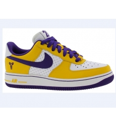 Men Air Force One Purple Yellow Lakers Kobe Bryant Shoes