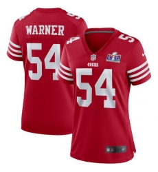 Women San Francisco 49ers 54 Fred Warner Red 2023 F U S E  Vapor Untouchable Limited Stitched Football 2024 Super Bowl LVIII Jersey