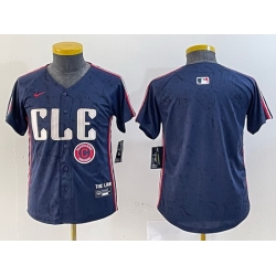 Youth Cleveland Guardians Team Big Logo Navy 2024 City Connect Stitched Baseball JerseyS 2