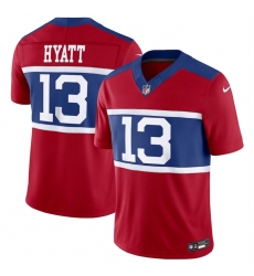 Youth New York Giants 13 Jalin Hyatt Century Red Alternate Vapor F U S E  Limited Stitched Football Jersey