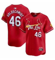 Youth St  Louis Cardinals 46 Paul Goldschmidt Red 2024 City Connect Limited Cool Base Stitched Baseball Jersey