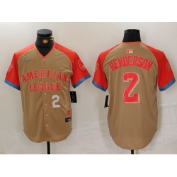 Men American League 2 Gunnar Henderson Cream 2024 All Star Elite Stitched Baseball Jersey 1