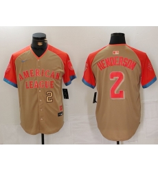 Men American League 2 Gunnar Henderson Cream 2024 All Star Elite Stitched Baseball Jersey 3