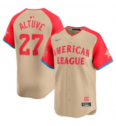 Men American League 27 Jose Altuve Cream 2024 All Star Limited Stitched Baseball Jersey