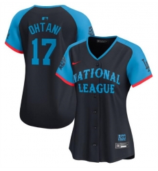 Women National League 17 Shohei Ohtani Navy 2024 All Star Limited Stitched Baseball Jersey