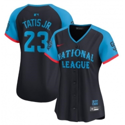 Women National League 23 Fernando Tatis Jr  Navy 2024 All Star Limited Stitched Baseball Jersey