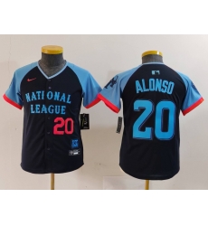 Youth National League 20 Pete Alonso Navy 2024 All Star Limited Stitched Baseball Jersey 1