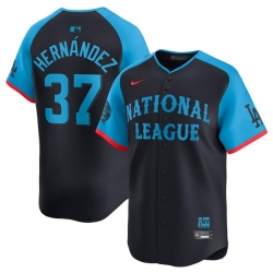 Youth National League 37 Teoscar Hernandez Navy 2024 All Star Limited Stitched Baseball Jersey