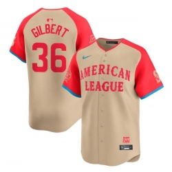 Men American League 36 Logan Gilbert Cream 2024 All Star Limited Stitched Baseball Jersey